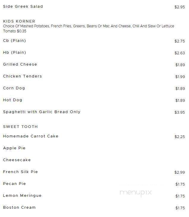 A J's Restaurant - Los Lunas, NM menu_pic