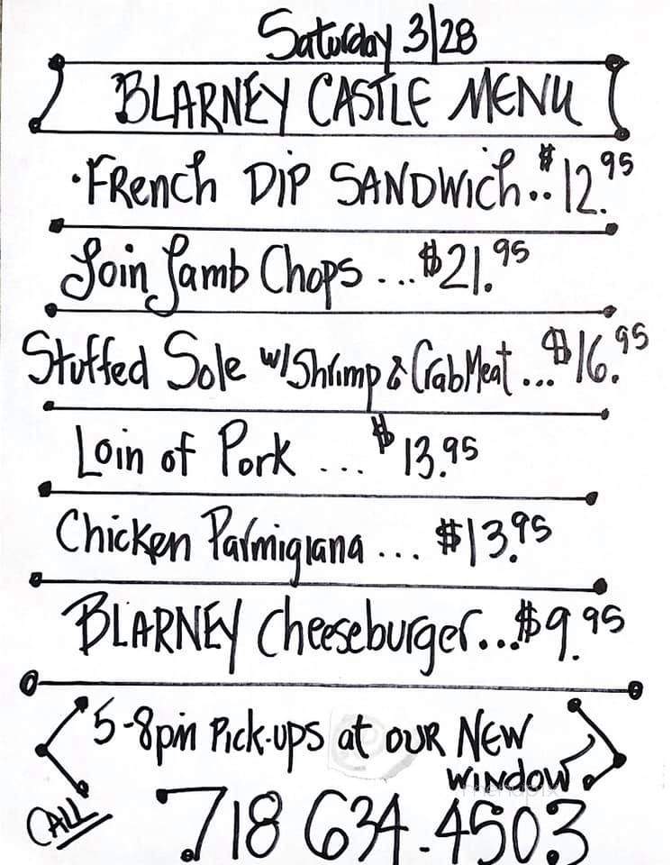Blarney Castle - Breezy Point, NY menu_pic