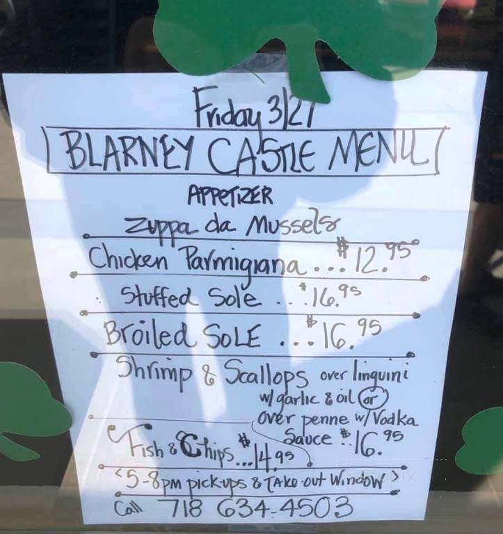 Blarney Castle - Breezy Point, NY menu_pic