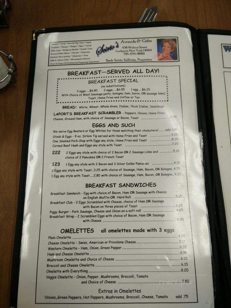 La Port's Pine Restaurant - Lockport, NY menu_pic