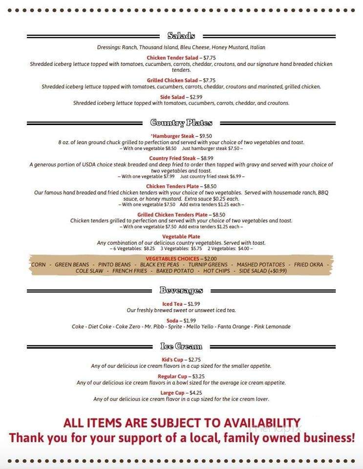 Backyard Grill - Climax, NC menu_pic