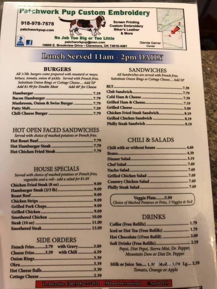 Cafe Flores - Claremore, OK menu_pic