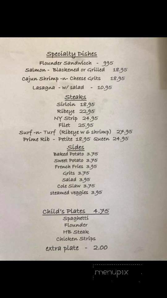 Mountain View Steak & Seafood - West Union, SC menu_pic