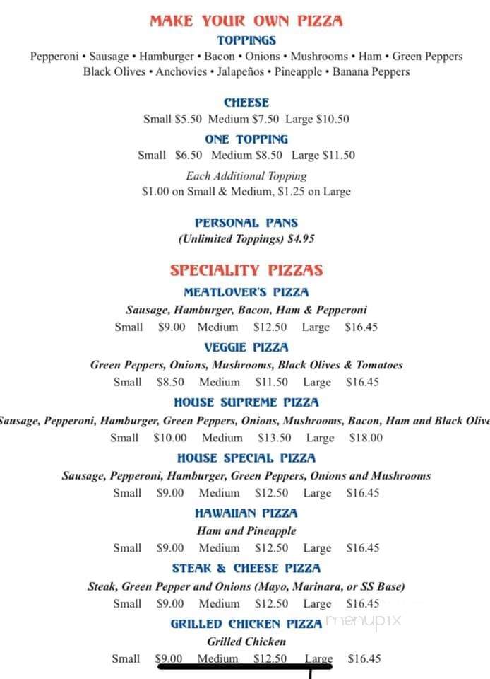 Santino's Pizza & Subs - Aynor, SC menu_pic