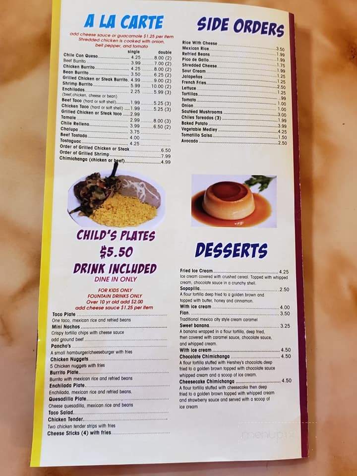 El Gallero Mexican Restaurant - Milan, TN menu_pic