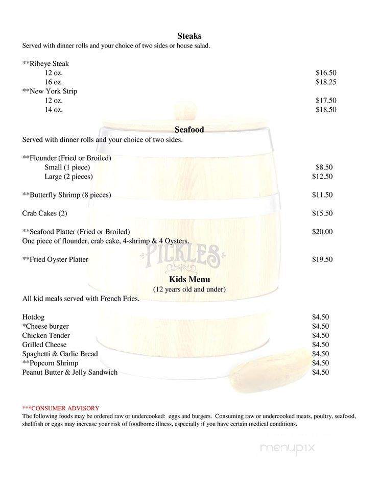 Pickel Barrel - Richmond, VA menu_pic