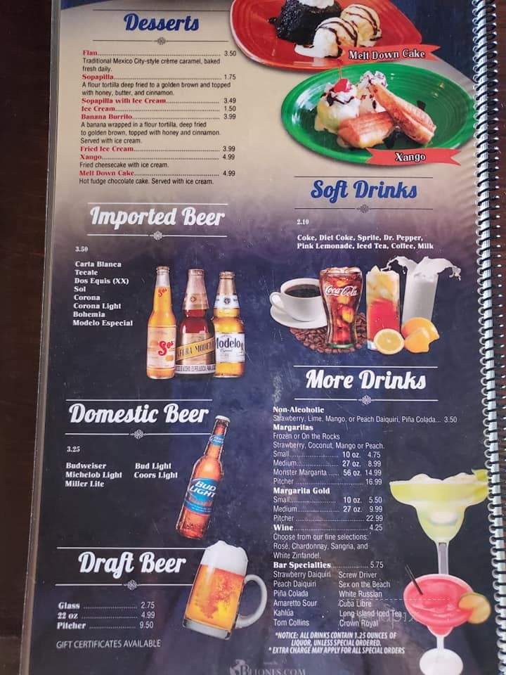 Los Arcos - Albertville, AL menu_pic
