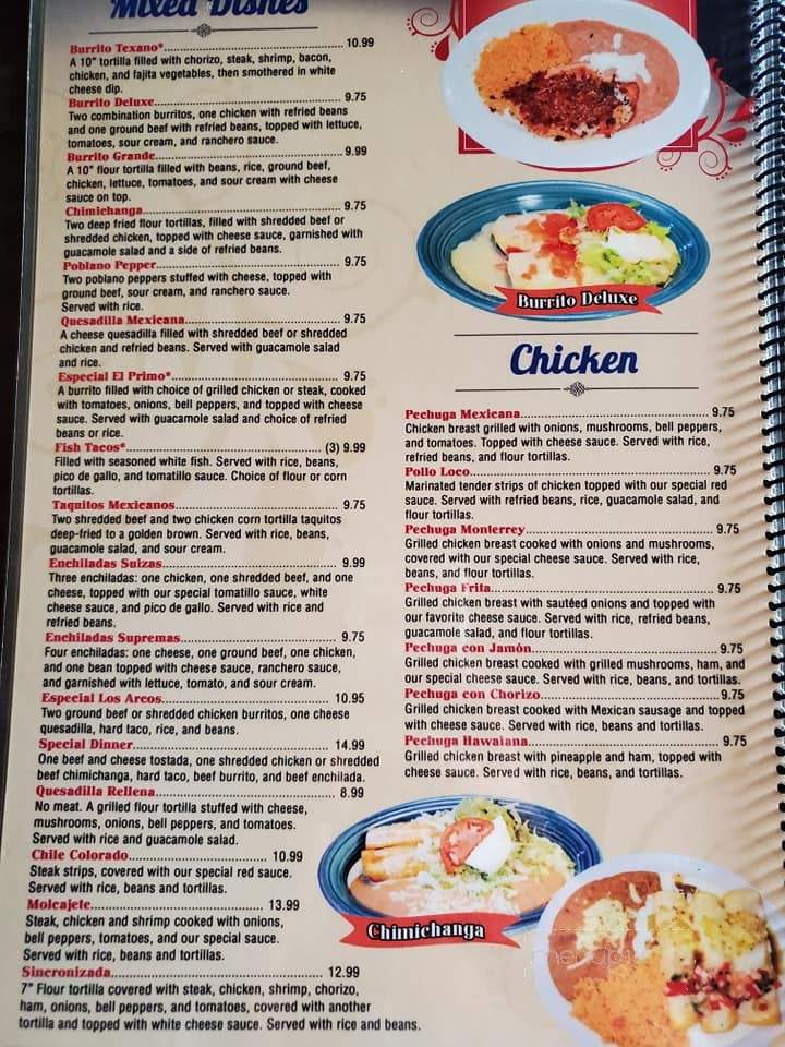 Los Arcos - Albertville, AL menu_pic