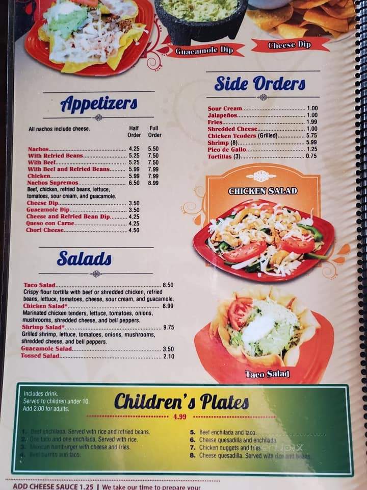 Los Arcos - Albertville, AL menu_pic