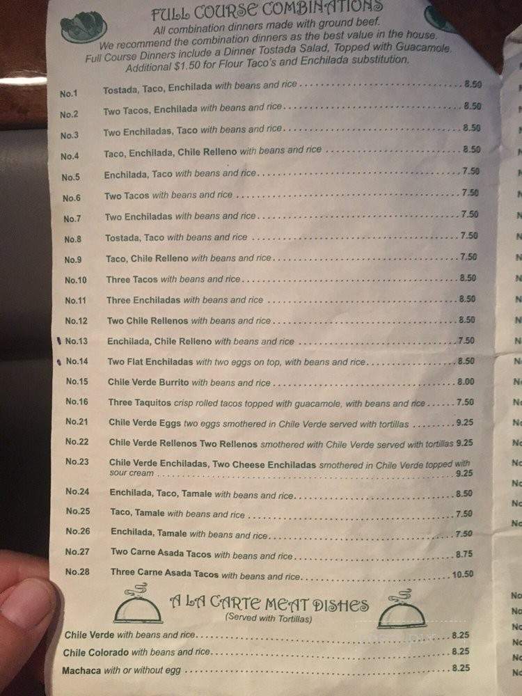 Velasco's Mexican Restaurant - Prather, CA menu_pic