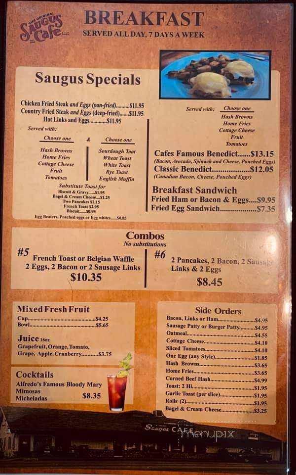 Saugus Cafe - Saugus, CA menu_pic