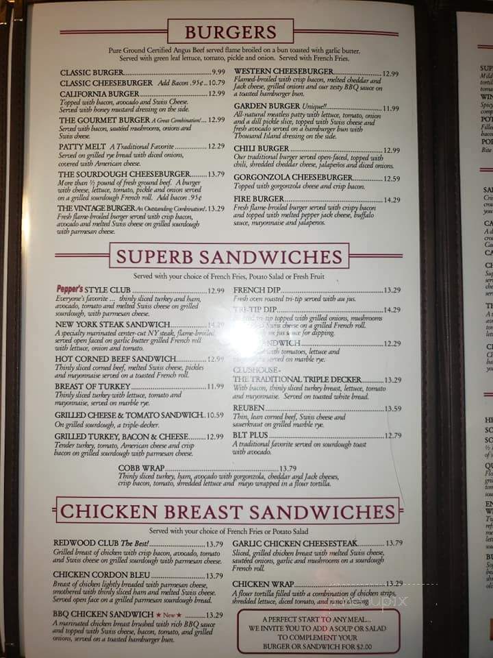 Pepper's - Fortuna, CA menu_pic