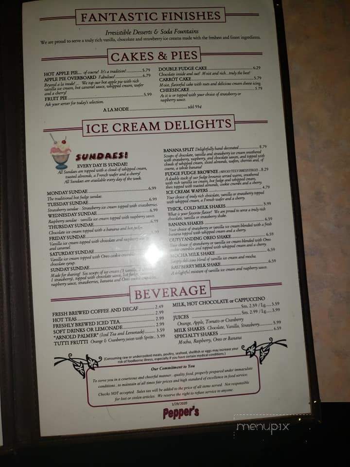 Pepper's - Fortuna, CA menu_pic