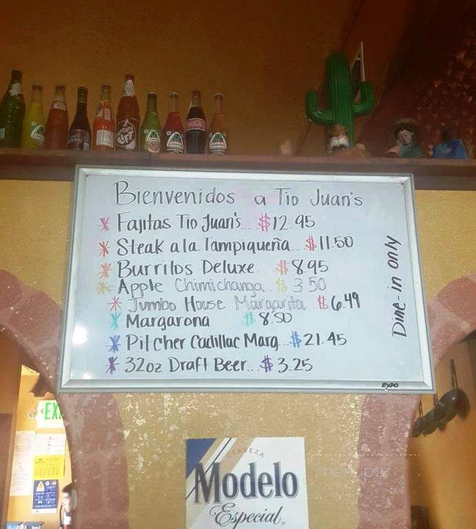 Tio Juan's - Platteville, CO menu_pic