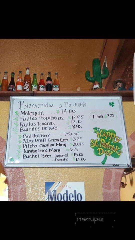Tio Juan's - Platteville, CO menu_pic