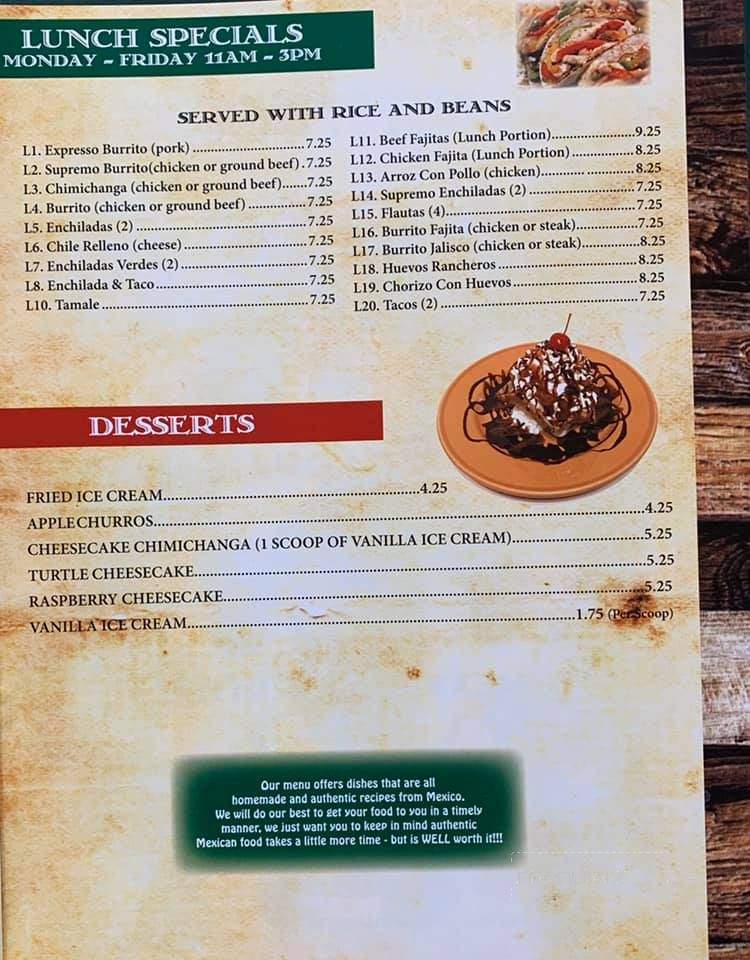 Las Margaritas - Glidden, IA menu_pic