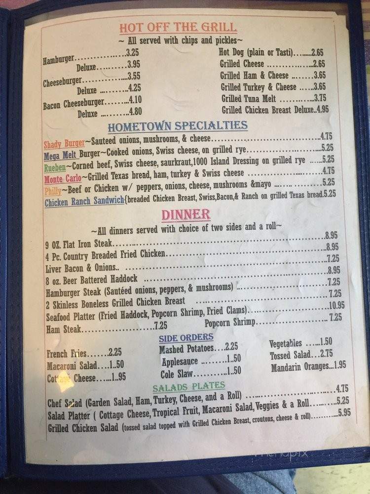 Hometown Cafe - Madrid, NY menu_pic