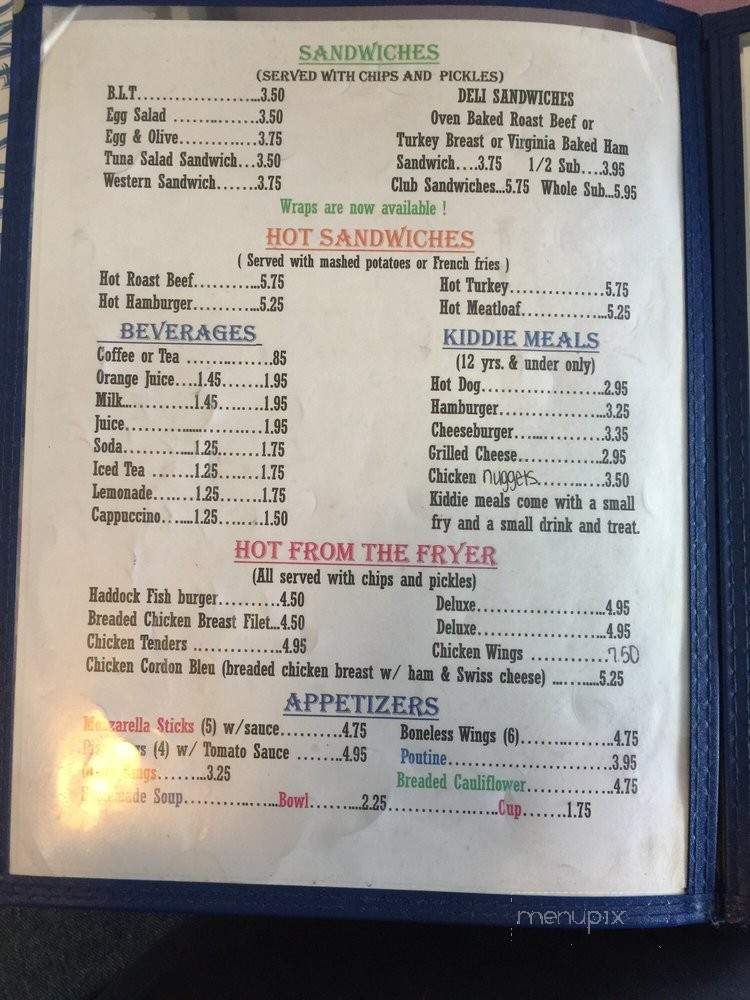 Hometown Cafe - Madrid, NY menu_pic