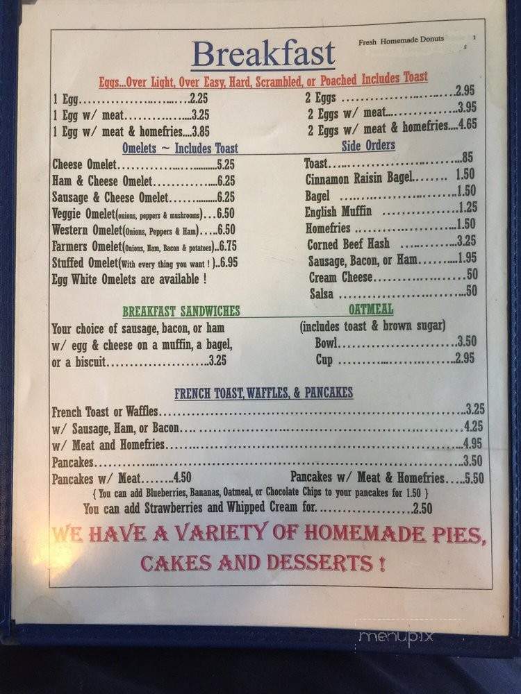 Hometown Cafe - Madrid, NY menu_pic