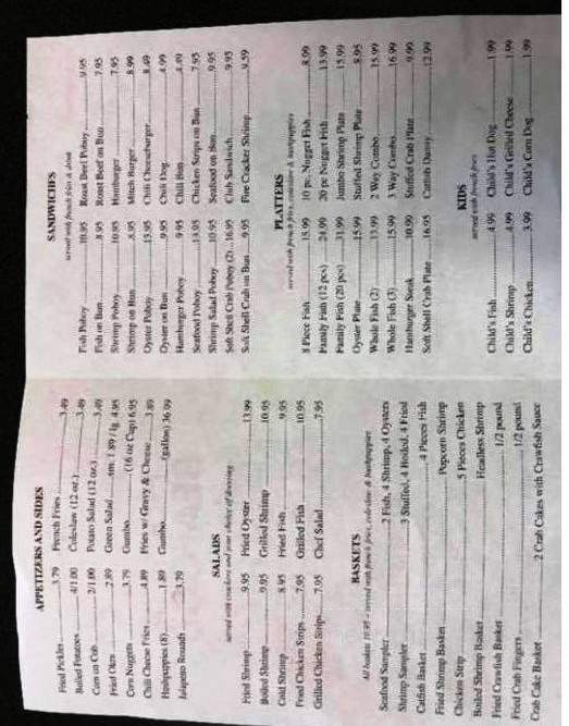 House of Seafood Market - Bogalusa, LA menu_pic
