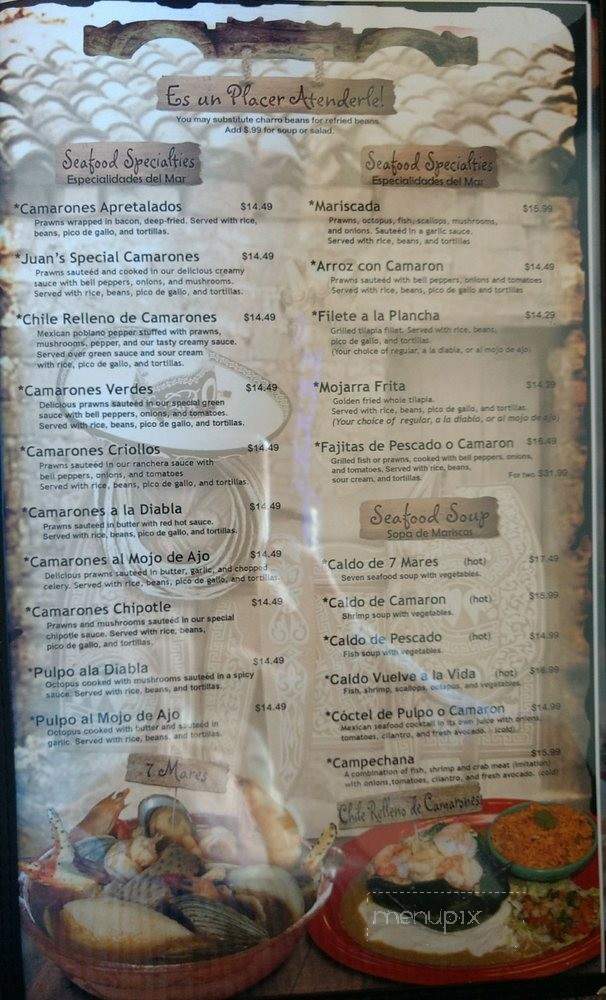 Casa Perez - Prescott Valley, AZ menu_pic