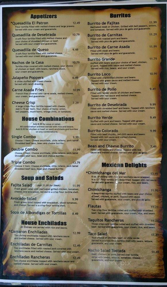 Casa Perez - Prescott Valley, AZ menu_pic