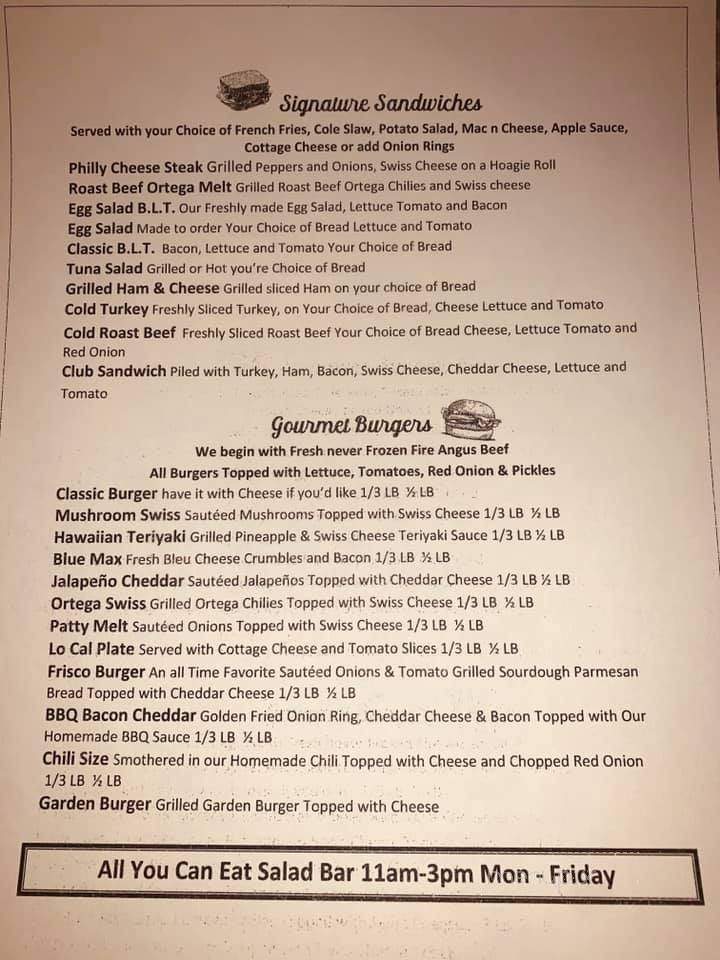 15th Hole Bar & Grill - Aguanga, CA menu_pic