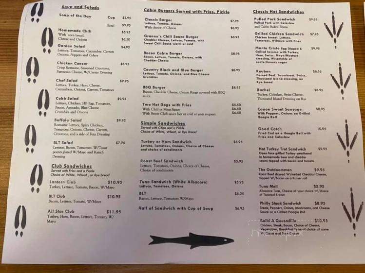 Johnson's Cabin Grill - Hartford, NY menu_pic