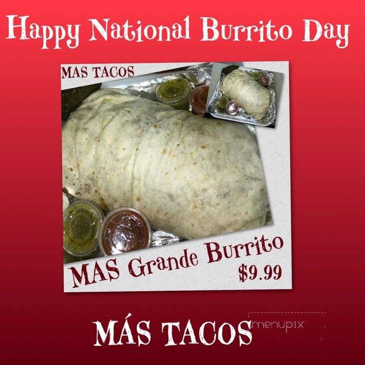 Mas Tacos - Highland, IN menu_pic