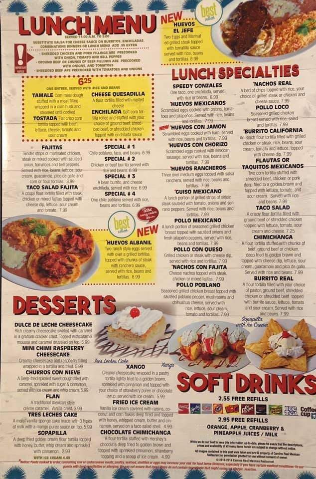Cabos Mexican Restaurant - Nolensville, TN menu_pic