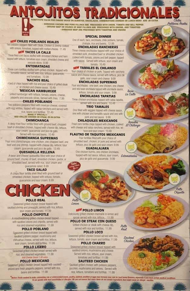 Cabos Mexican Restaurant - Nolensville, TN menu_pic