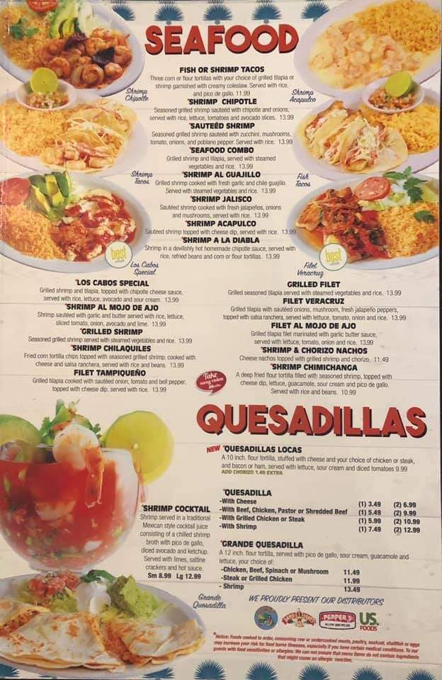 Cabos Mexican Restaurant - Nolensville, TN menu_pic