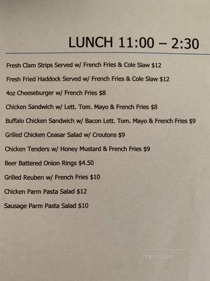 Radar's Pub - Three Rivers, MA menu_pic