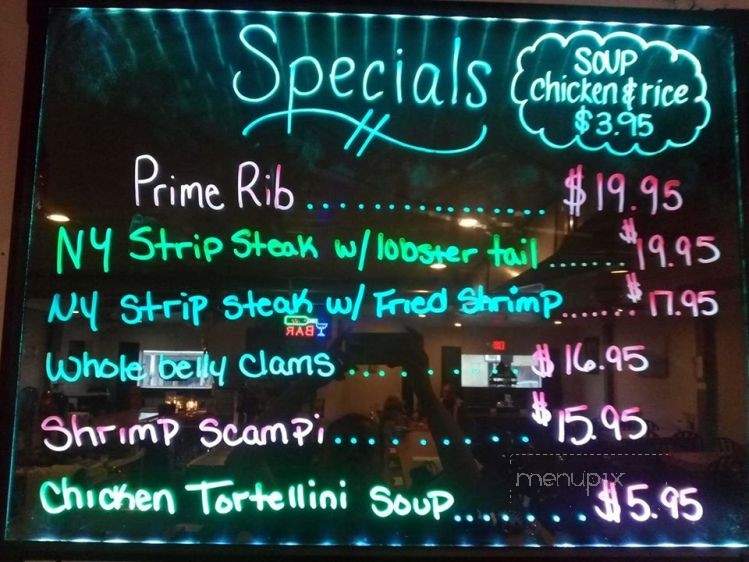 Radar's Pub - Three Rivers, MA menu_pic