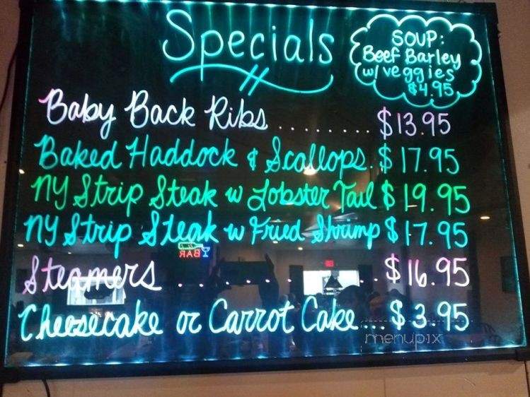 Radar's Pub - Three Rivers, MA menu_pic