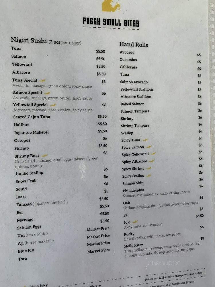 Sushi Mafia - Long Beach, CA menu_pic