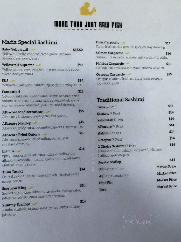 Sushi Mafia - Long Beach, CA menu_pic