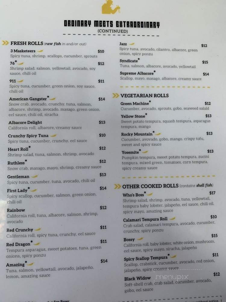 Sushi Mafia - Long Beach, CA menu_pic