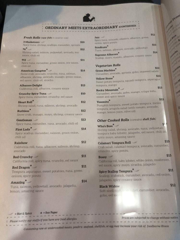 Sushi Mafia - Long Beach, CA menu_pic
