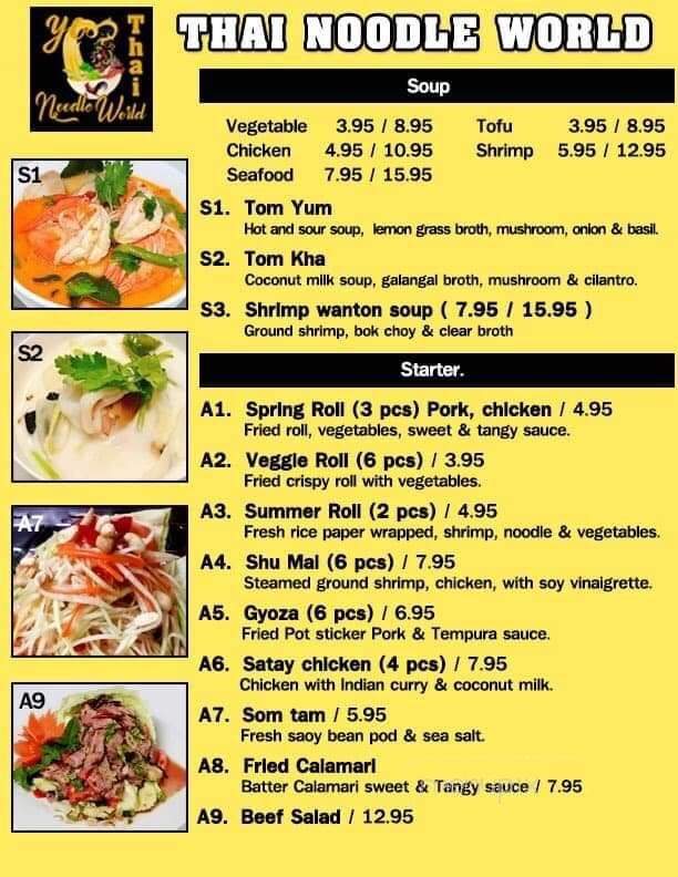 Thai Noodle World - Lawton, OK menu_pic