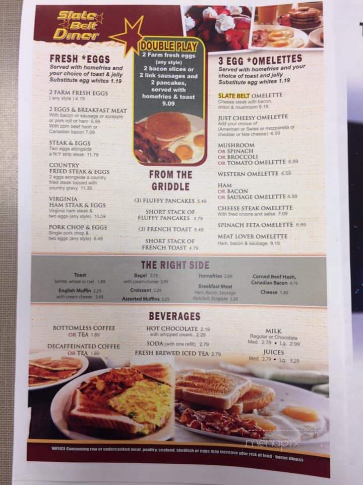 Menu Of Slate Belt Diner In Bangor PA 18013 menu-of-slate-belt-diner-in-bangor-pa-18013