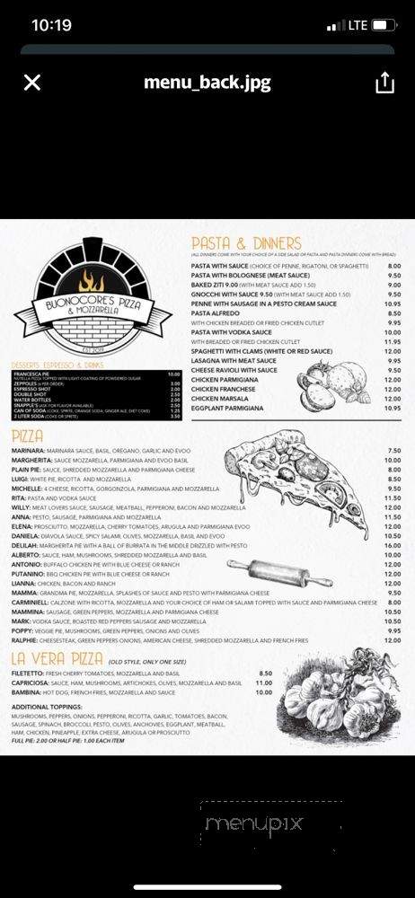 Buonocore's Brick Oven Pizza - Haledon, NJ menu_pic