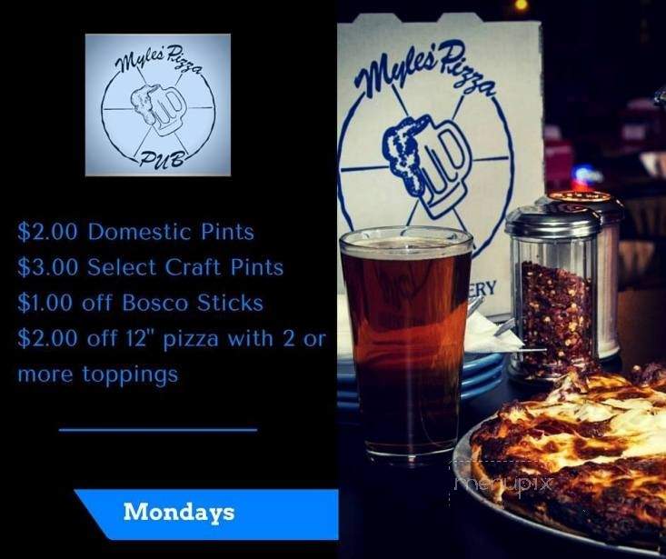 Myles Pizza Pub - Greenville, SC menu_pic