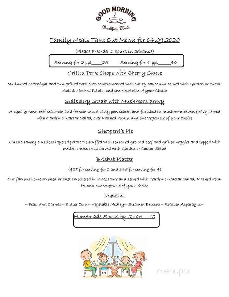 The Nook - Milton, DE menu_pic