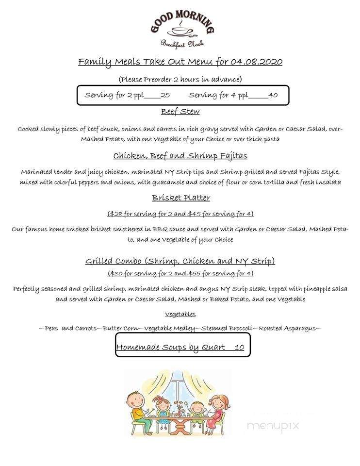 The Nook - Milton, DE menu_pic
