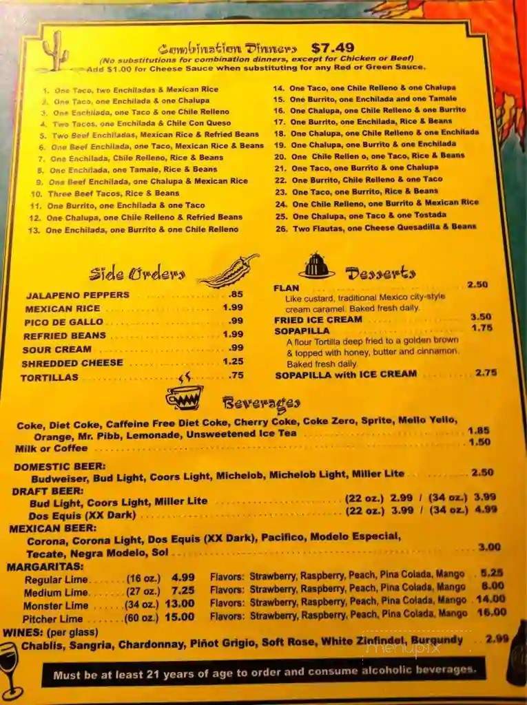 Mi Pueblo Mexican Restaurant - Franklin, IN menu_pic