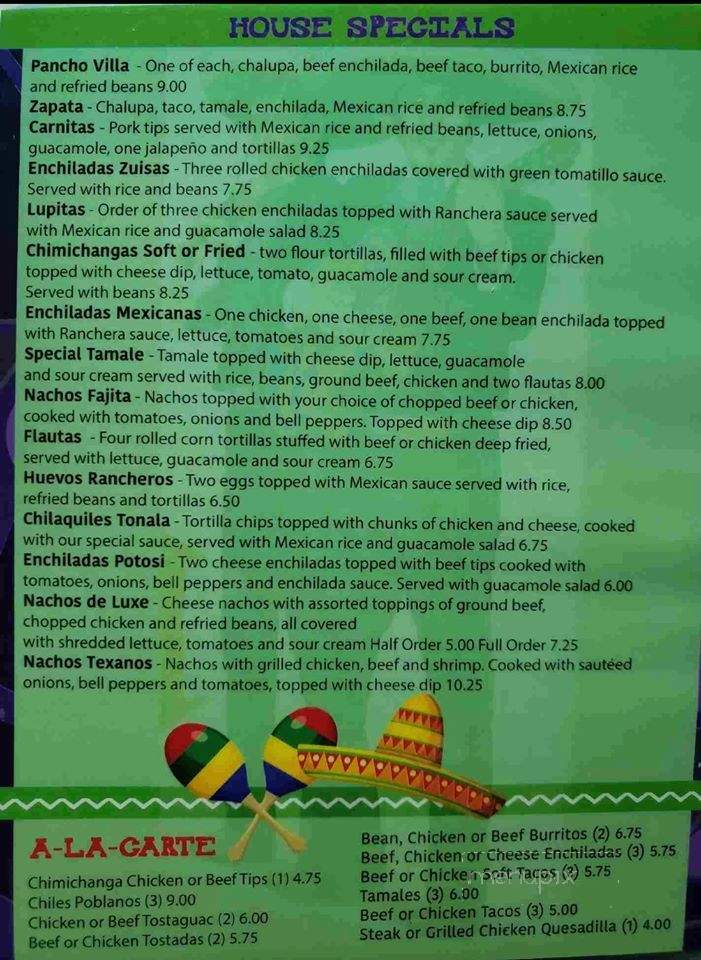 El Mariachi - Byrnes Mill, MO menu_pic
