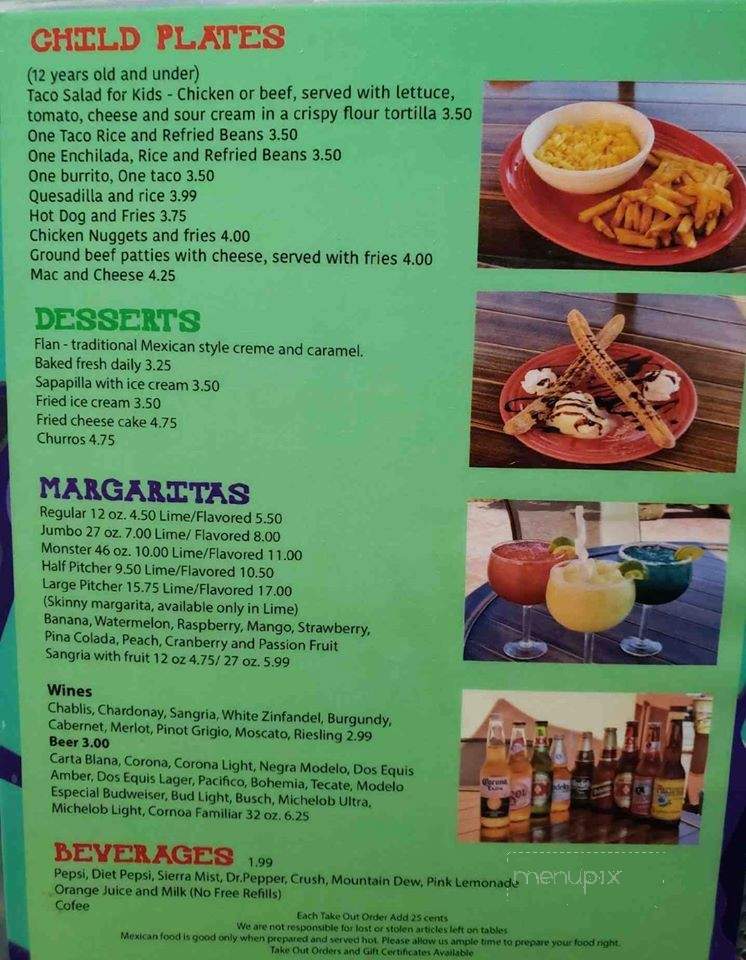 El Mariachi - Byrnes Mill, MO menu_pic