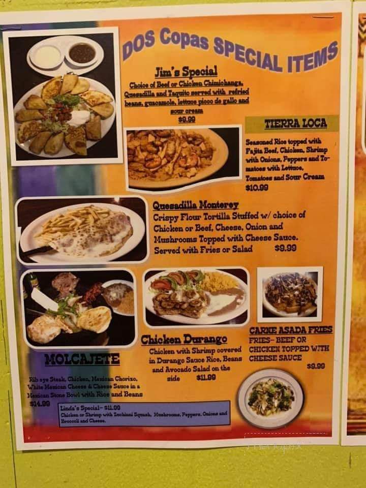 Dos Copas Restaurante Mexicano Grill - Madisonville, KY menu_pic
