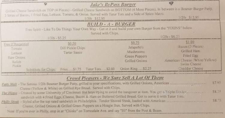 Post and Beam - Cleveland, OH menu_pic